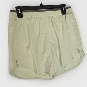 Nike Dri-FIT Running Shorts Womens M Avocado Green 3 Pocket EUC